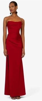 Kraimod Abendkleid Raffung an der Hüfte cherry