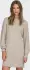 Jacqueline de Yong Strickkleid Loose fit hoch geschlossen voluminöse Ärmel kurz grau