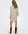 Jacqueline de Yong Strickkleid Loose fit hoch geschlossen voluminöse Ärmel kurz grau