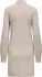 Jacqueline de Yong Strickkleid Loose fit hoch geschlossen voluminöse Ärmel kurz grau