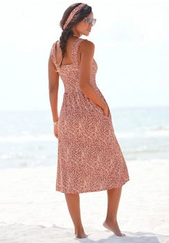 Beach Time by Otto Jerseykleid Blätterdruck und Taschen rot