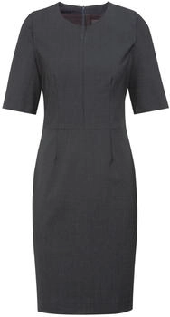 Greiff Damen Business-Kleid Halbarm Rundhals Regular Fit anthrazit
