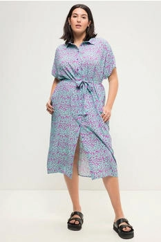 Studio Untold Hemdblusenkleid zweifarbiger Print Studio Untold Hemdblusenkleid zweifarbiger Print