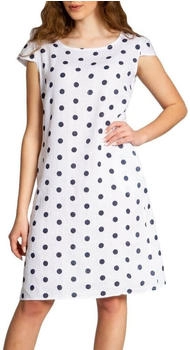 Caspar SKL024 Damen Sommerkleid Leinenkleid knielang elegant Punkte