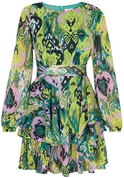 IZIA Damen Kleid grün hellgrün lila schwarz