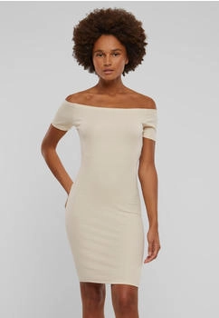 Urban Classics Off Shoulder Rib Kleid beige