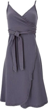 Guru-Shop Midikleid Minikleid Bio-Baumwolle Wickelkleid helles violett