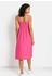 Lascana Sommerkleid Leinenmix Zierknopfleiste pink