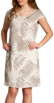 Caspar SKL027 Damen Leinenkleid knielang elegant