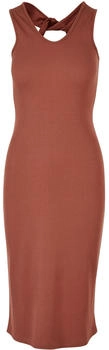 Urban Classics Ladies Midi Sleeveless Rib Dress (TB4782) terracotta