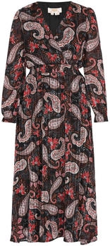 Usha Damen Kleid braun rot schwarz weiß