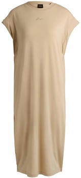 Hugo Boss Kleid aus Baumwoll-Mix mit handgeschriebenem Logo - Style C_Edress_5 50540442 Hellbeige