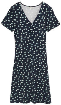 Tom Tailor Kleid mit Raffungen navy green dots (1045309_37823)