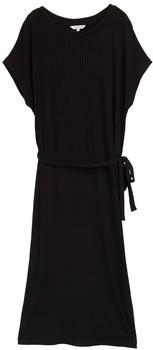 Tom Tailor Ripp Midi-Kleid mit Gürtel deep black (1046471_14482)