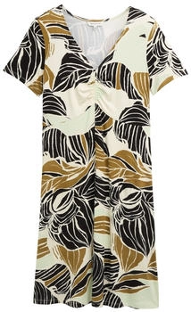 Tom Tailor Kleid mit Raffungen neutral cut leaves design (1045309_37999)