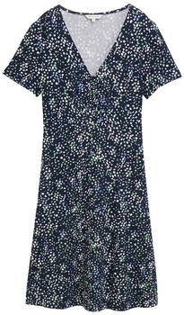 Tom Tailor Kleid mit Raffungen multicolor navy dot structure (1045309_37369)
