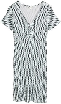Tom Tailor Kleid mit Raffungen green white tile minimal (1045309_38005)