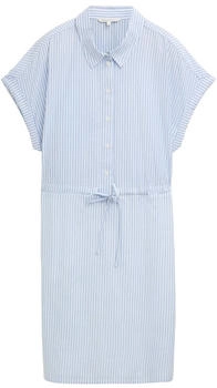 Tom Tailor Denim Mini-Blusenkleid mit Streifenmuster white blue vertical stripe (1045766_37254)