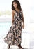 Buffalo Maxikleid Blumenmuster und Spitze schwarz