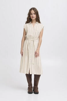 ICHI Modisches Kleid natural ecru gestreift