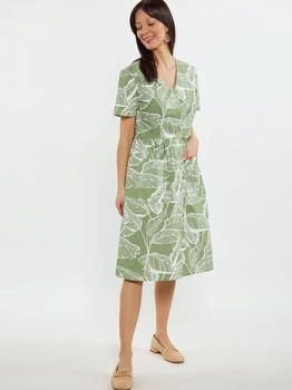 Usha Kleid grün weiß