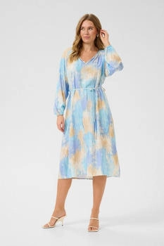 Cream Kleid 'CRCassia' beige sand hellblau smaragd