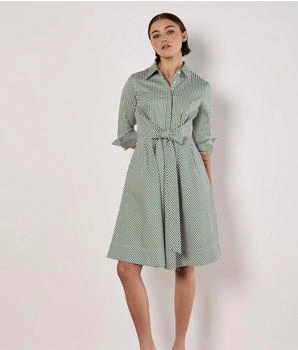 Apricot Gestreiftes Hemdblusenkleid