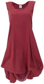 Guru-Shop langes wandelbares sommerkleid rot