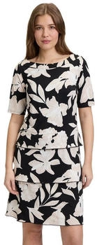 Betty Barclay Stufenkleid kurzarm Druck schwarz beige