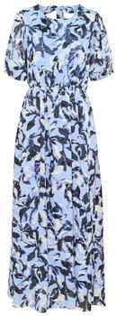 Kaffe Kleid hellblau schwarz wollweiß