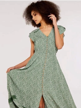 Apricot Sommerkleid grün weiß
