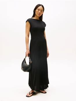 Tommy Hilfiger A-Linien-Kleid 5X2 RIB MIDI F F DRS