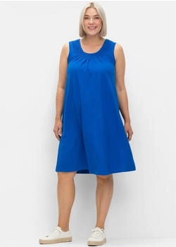 Sheego Shirtkleid A-Linie kobalt