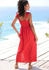 Lascana Maxikleid breiten Trägern rot