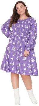 Trendyol Floral Business Casual Kleid schwarz