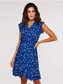 Apricot Knielanges Kleid aus Viskose Bindegürtel royal