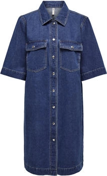 Only Belle Button Dress DNM GUA NOOS (15324384) dark blue denim