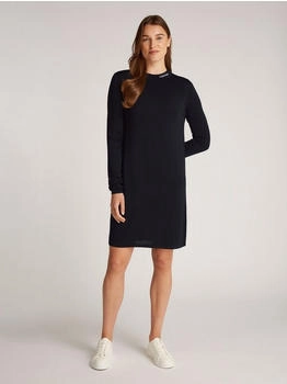 Calvin Klein Pullover-Kleid Smooth Yarn knielang schwarz