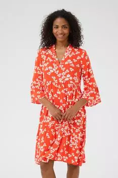 Kaffe Blusenkleid KAhera rot kreide rot Petit Fleur