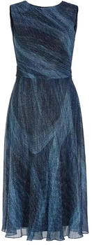 Swing Modelle Plissiertes Kleid Metallicfäden azure blue