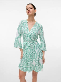 Vero Moda Vmmelba Kurzes Kleid Gürtel blau mehrfarbig