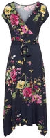 Beachtime Jerseykleid "mit asymmetrischem Zipfelsaum und Schleife in der Taille,