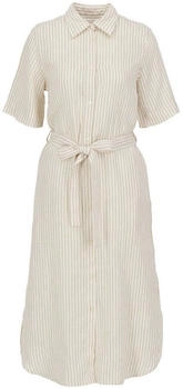 GANT Leinenkleid garngefärbten Streifen sand