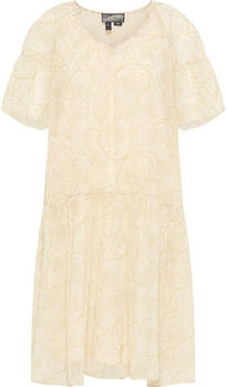 DreiMaster Damen Kleid beige gelb grün flieder