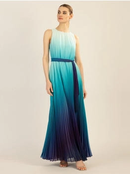 APART One-Shoulder Chiffonkleid Farbverlauf türkis multicolor