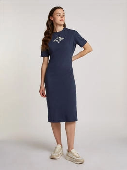 Tommy Hilfiger reg script tee dress ss logoschriftzug