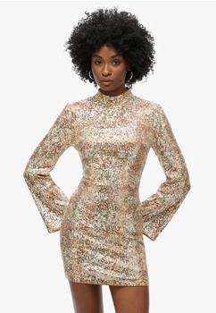 Superdry printed sequin mini dress paisley sequin