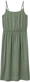 s.Oliver Glänzendes Spaghettiträger-Kleid aus Viskosemix mit elastischer Taille Grün 2165064.7368.