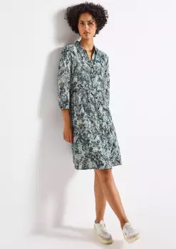 Street One Tunikakleid Snake Print und Volants