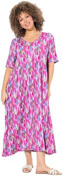 Ulla Popken Jerseykleid A-Linie V-Ausschnitt Halbarm